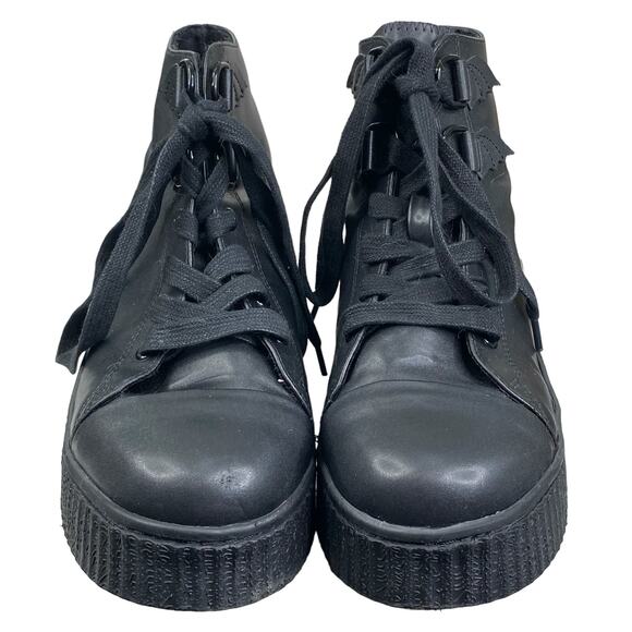 StrangeCvlt Women’s Black Kreeper Lace Up Chelsea 
Boot Size US 10 - Picture 7 of 10